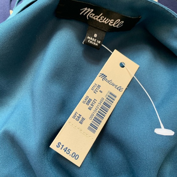 Madewell Silk Sandstar Dress NWT - Picture 7 of 8